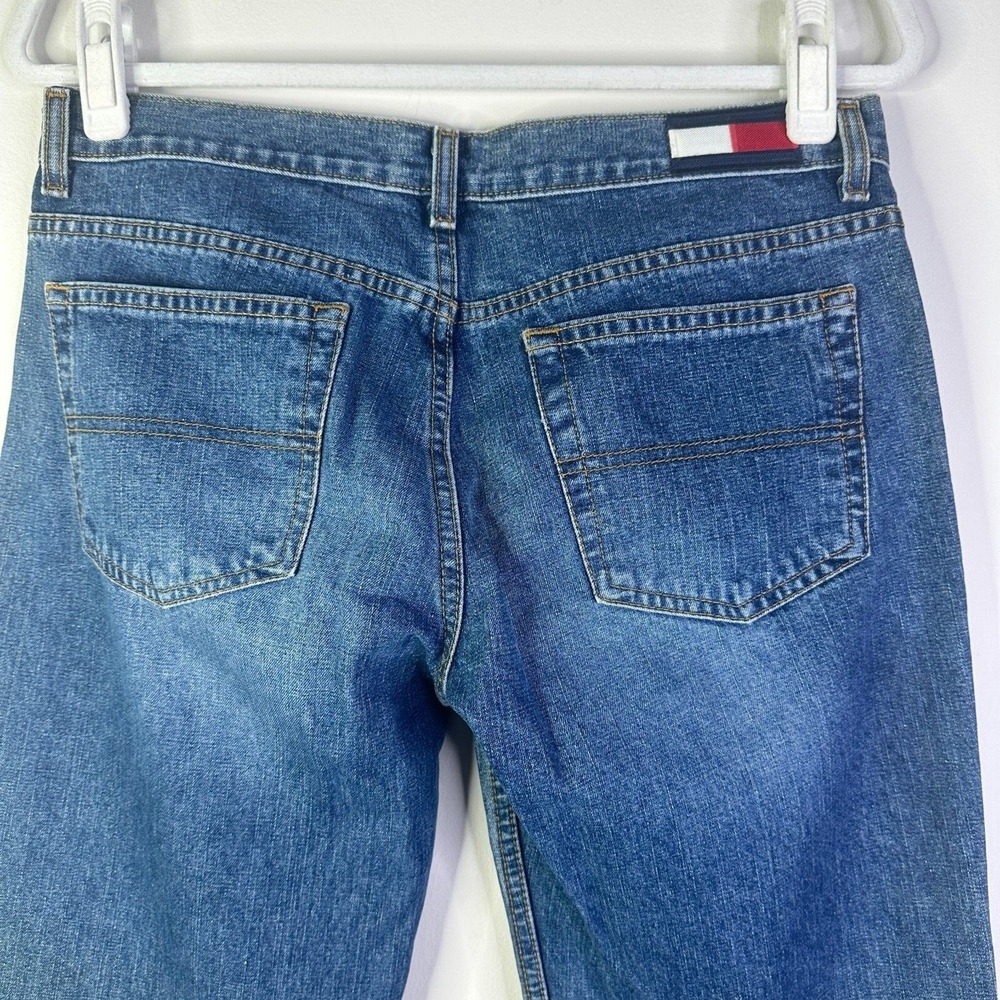 Tommy Hilfiger Jeans Women Juniors 7 Tomboy VTG Relaxed Flare Cotton Preppy Y2K - Picture 9 of 11